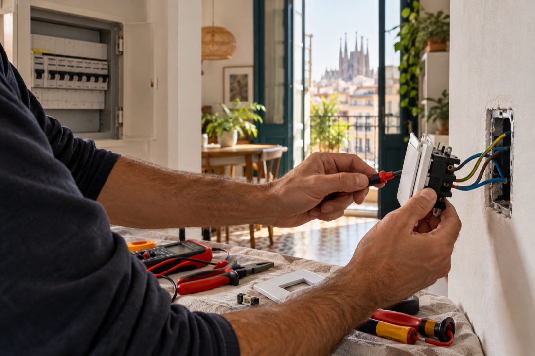 Installing a light switch in a home